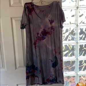 Hand dyed cotton beach cover up